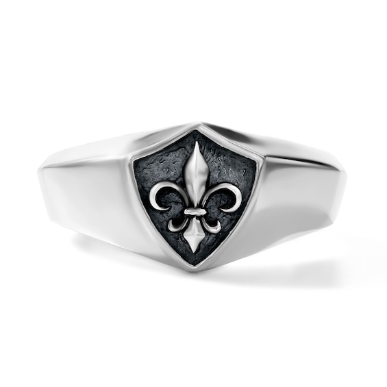 Fleur-de-Lis Signet Ring in Sterling Silver