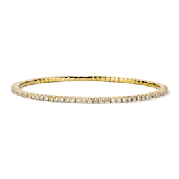 2-5/8 CT. T.W. Lab-Grown Diamond Stretch Bangle Bracelet in Sterling Silver with 24K Gold Vermeil (F/VS2) - 8.0"