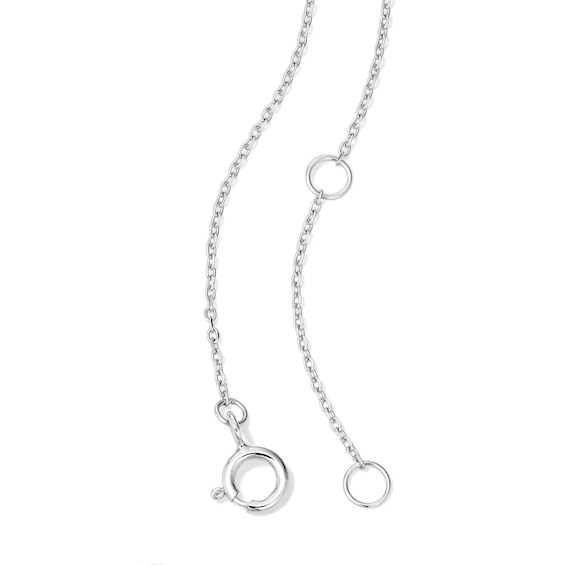 1/10 CT. T.w. Lab-Grown Diamond Heart Necklace in 10K White Gold (F/Vs2) - 18"