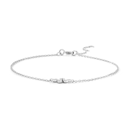 Lab-Grown Diamond Accent Snake Bracelet in 10K White Gold (F/VS2) - 7.0″