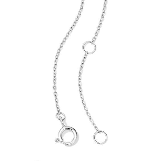 Lab-Grown Diamond Accent Cross Necklace in 10K White Gold (F/Vs2)