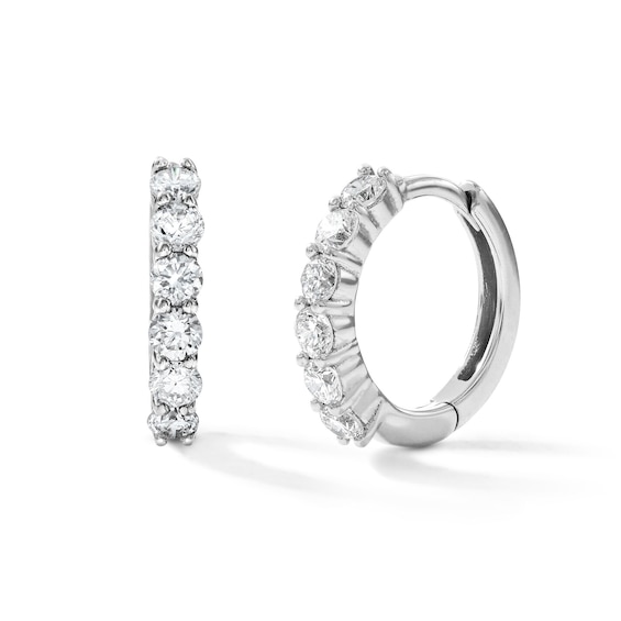 1/6 CT. T.w. Lab-Grown Diamond Single Hoop Earring in 14K White Gold (F/Vs2)
