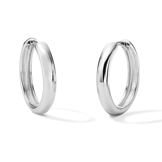 17.6mm Hinged Hoop Earrings in Sterling Silver