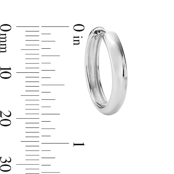 17.6mm Hinged Hoop Earrings in Sterling Silver