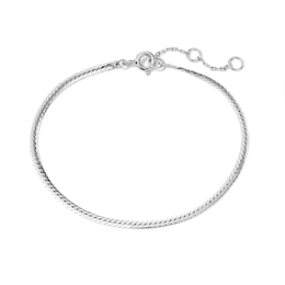 2.0mm Wheat Chain Bracelet in Solid Sterling Silver - 7.0″