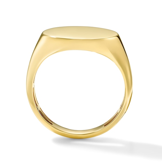 Oval Polished Signet Ring in 10K Yellow Gold