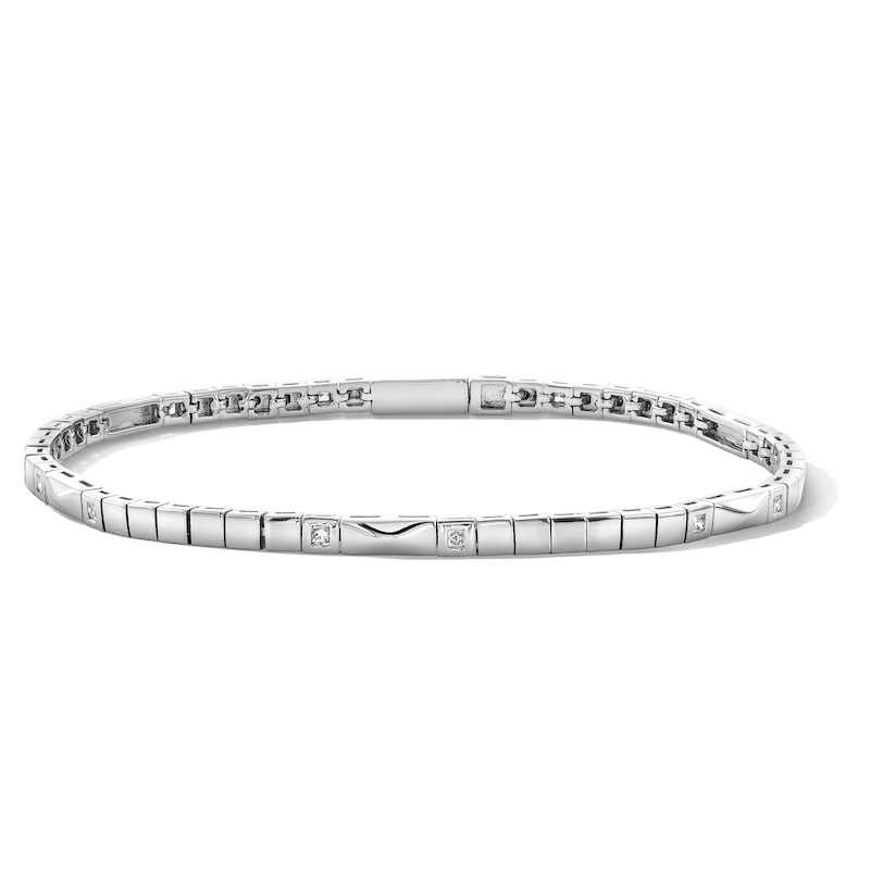 Main Image 1 of 1/4 CT. T.W. Princess-Cut Lab-Grown Diamond Link Bracelet in Sterling Silver (F/VS2) - 6.25"
