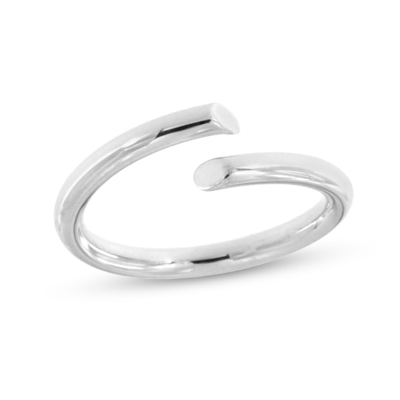 Polished Open Ring in Semi-Solid Sterling Silver - Size 7