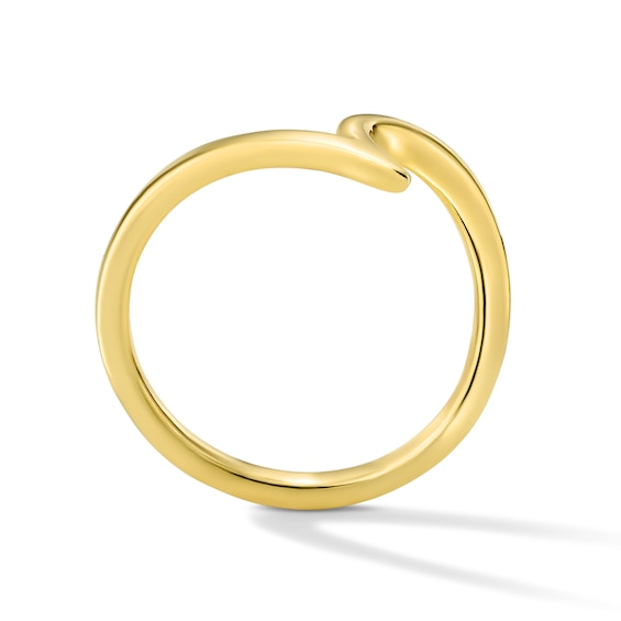 Polished Wave Contour Wedding Band in 14K Gold