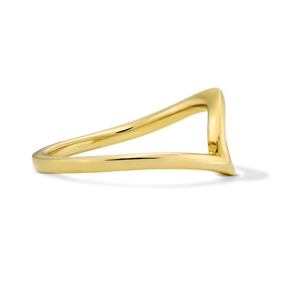 Polished Wave Contour Wedding Band in 14K Gold