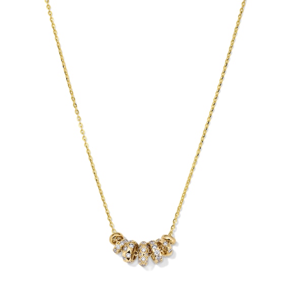 3/4 CT. T.w. Lab-Grown Diamond Multi-Rondelle Necklace in 10K Gold (F/Vs2) - 18"