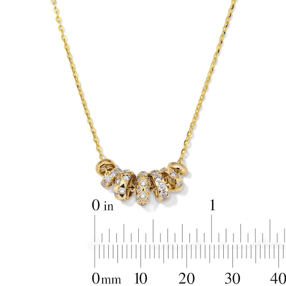 3/4 CT. T.w. Lab-Grown Diamond Multi-Rondelle Necklace in 10K Gold (F/Vs2) - 18"