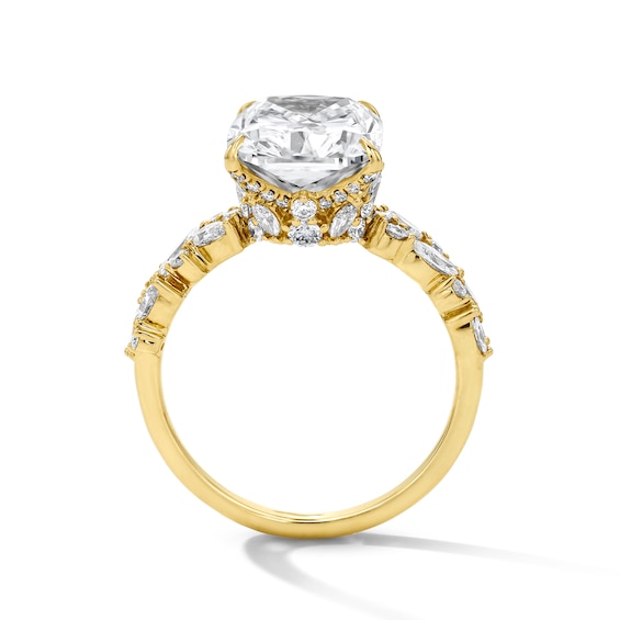 6 CT. T.w. Elongated Cushion-Cut Certified Lab-Grown Diamond Engagement Ring in 14K Gold (F/Vs2)