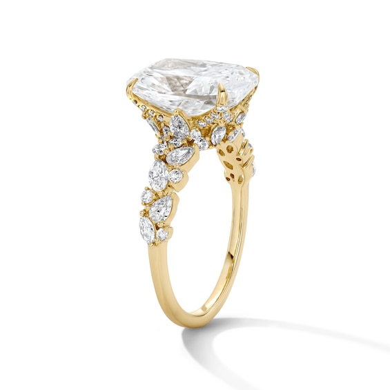 6 CT. T.w. Elongated Cushion-Cut Certified Lab-Grown Diamond Engagement Ring in 14K Gold (F/Vs2)