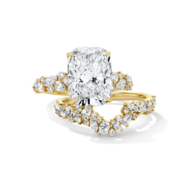 6 CT. T.w. Elongated Cushion-Cut Certified Lab-Grown Diamond Engagement Ring in 14K Gold (F/Vs2)