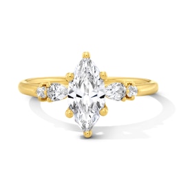 1-3/8 CT. T.W. Marquise-Cut Certified Lab-Grown Diamond Engagement Ring in 14K Gold (F/VS2)