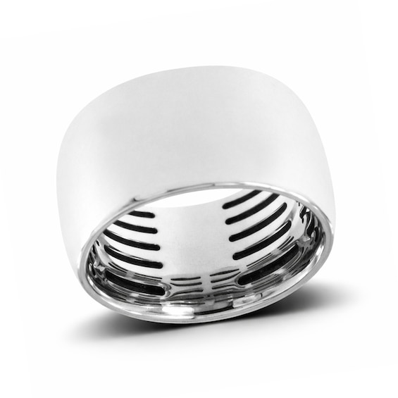 Polished Cigar Band in Semi-Solid Sterling Silver - Size 7