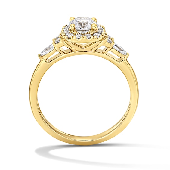 7/8 CT. T.w. Certified Lab-Grown Diamond Frame Engagement Ring in 14K Gold (F/Vs2)