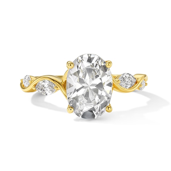 2-1/4 CT. T.w. Oval Certified Lab-Grown Diamond Engagement Ring in 14K Yellow Gold (F/Vs2)