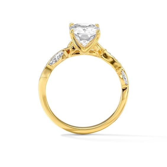 2-1/4 CT. T.w. Oval Certified Lab-Grown Diamond Engagement Ring in 14K Yellow Gold (F/Vs2)