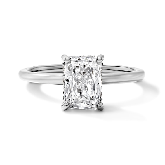 1-3/4 CT. T.w. Certified Radiant-Cut Lab-Grown Diamond Hidden Frame Solitaire Engagement Ring in 14K White Gold (F/Vs2)