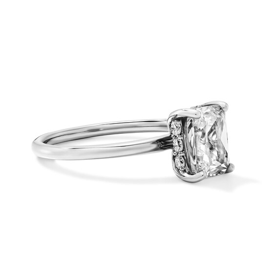 1-3/4 CT. T.w. Certified Radiant-Cut Lab-Grown Diamond Hidden Frame Solitaire Engagement Ring in 14K White Gold (F/Vs2)