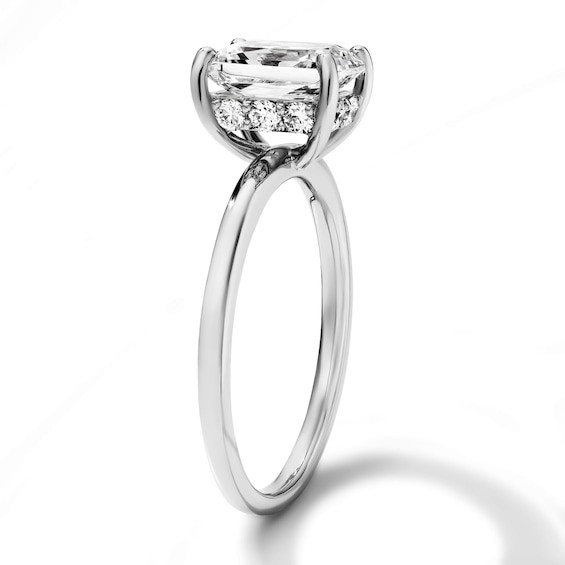 1-3/4 CT. T.w. Certified Radiant-Cut Lab-Grown Diamond Hidden Frame Solitaire Engagement Ring in 14K White Gold (F/Vs2)