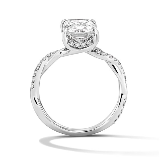 3-1/3 CT. T.w. Radiant-Cut Certified Lab-Grown Diamond Engagement Ring in 14K White Gold (F/Vs2)