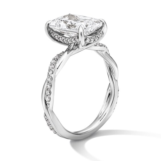 3-1/3 CT. T.w. Radiant-Cut Certified Lab-Grown Diamond Engagement Ring in 14K White Gold (F/Vs2)