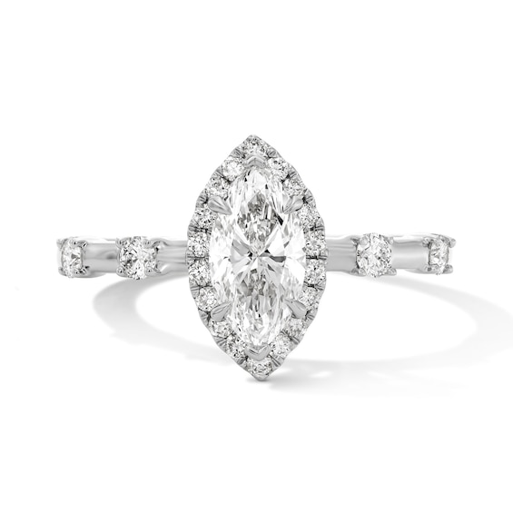 Modern Reflection 1 CT. T.w. Marquise-Cut Certified Lab-Grown Diamond Engagement Ring in 14K White Gold (F/Vs2)