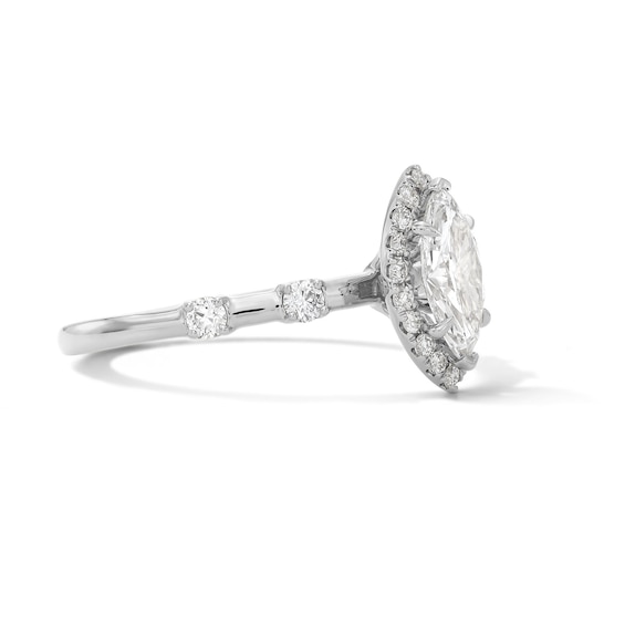 Modern Reflection 1 CT. T.w. Marquise-Cut Certified Lab-Grown Diamond Engagement Ring in 14K White Gold (F/Vs2)