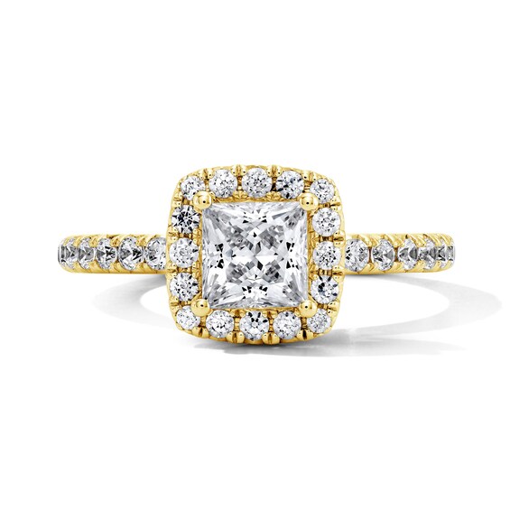 Classic Everlasting 1-1/2 CT. T.w. Princess-Cut Certified Diamond Frame Engagement Ring in 14K Gold (G/I1)
