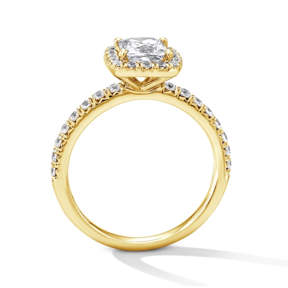 Classic Everlasting 1-1/2 CT. T.w. Princess-Cut Certified Diamond Frame Engagement Ring in 14K Gold (G/I1)