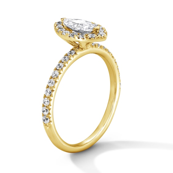 Classic Everlasting 1 CT. T.w. Marquise-Cut Certified Lab-Grown Diamond Frame Engagement Ring in 14K Gold (F/Vs2)