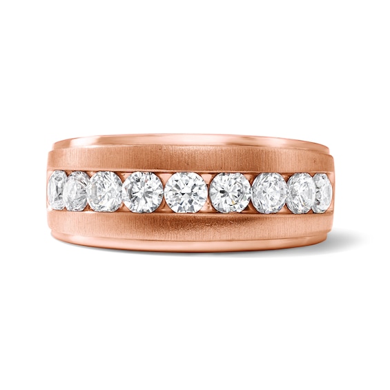 1-1/2 CT. T.w. Diamond Nine Stone Wedding Band in 10K Rose Gold