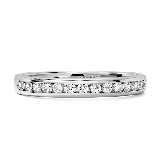 14 CT Tw Diamond Channel Band in 14K White Gold