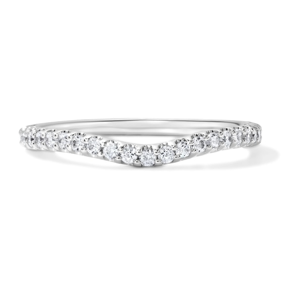 1/4 CT. T.w. Lab-Grown Diamond Contour Ring in 14K White Gold (F/Vs2)