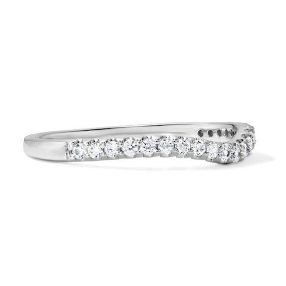 1/4 CT. T.w. Lab-Grown Diamond Contour Ring in 14K White Gold (F/Vs2)