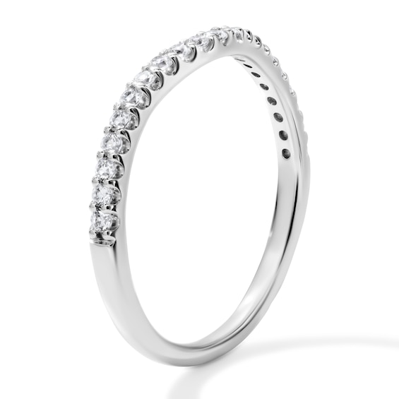 1/4 CT. T.w. Lab-Grown Diamond Contour Ring in 14K White Gold (F/Vs2)
