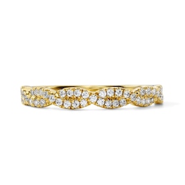 3/8 CT. T.W. Lab-Grown Diamond Pavé Twist Band in 14K Gold