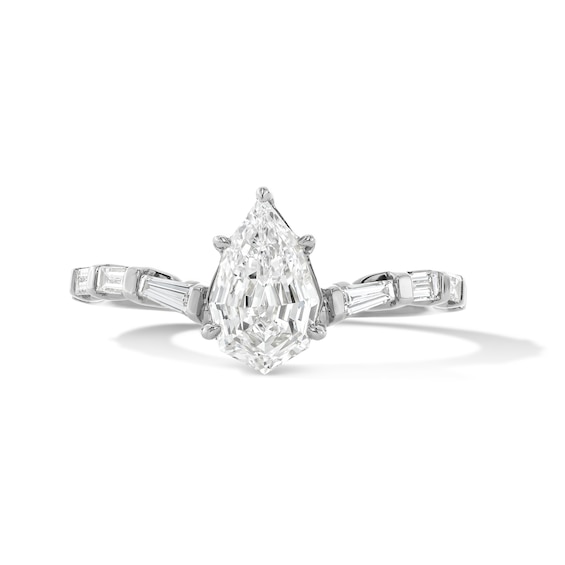 1 1/3 CT. T.w. Pear-Shaped Certified Lab-Grown Diamond Engagement Ring in 14K White Gold (F/Vs2)