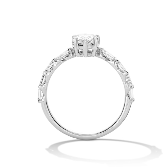 1 1/3 CT. T.w. Pear-Shaped Certified Lab-Grown Diamond Engagement Ring in 14K White Gold (F/Vs2)
