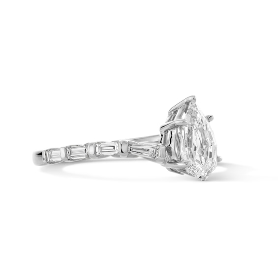 1 1/3 CT. T.w. Pear-Shaped Certified Lab-Grown Diamond Engagement Ring in 14K White Gold (F/Vs2)