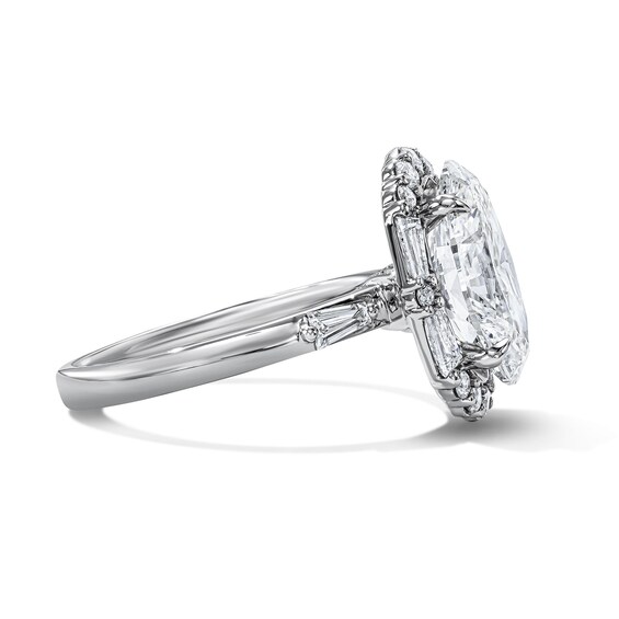 4 5/8 CT. T.w. Oval Certified Lab-Grown Diamond Halo Engagement Ring in 14K White Gold (F/Vs2)