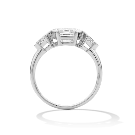 2-3/8 CT. T.w. Certified Hexagon and Kite Step-Cut Lab-Grown Diamond Bezel-Set Engagement Ring in 14K White Gold (F/Vs2)