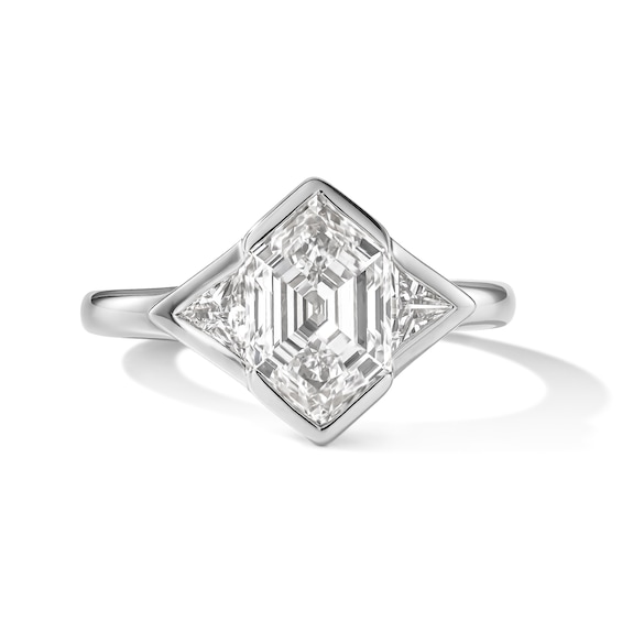 2-3/8 CT. T.w. Elongated Hexagon-Cut Certified Lab-Grown Diamond Engagement Ring in 14K White Gold (F/Vs2)