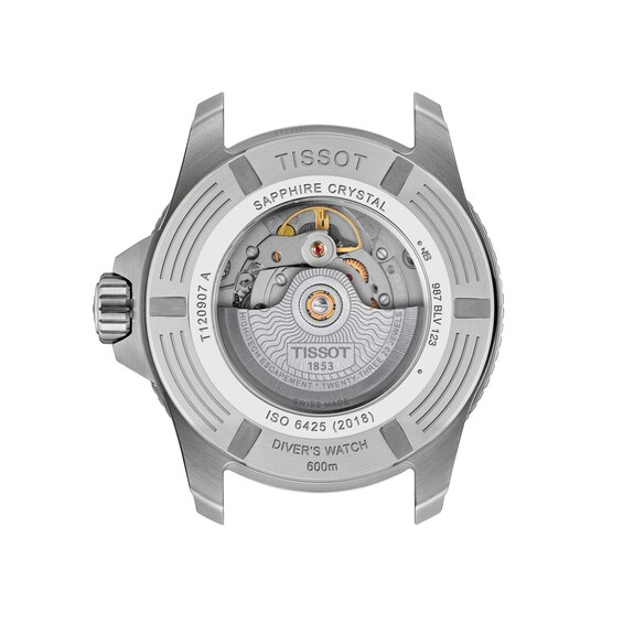 Men's Tissot Seastar 2000 Powermatic 80 Stainless Steel Watch with Blue Dial (Model: T1209071704100)