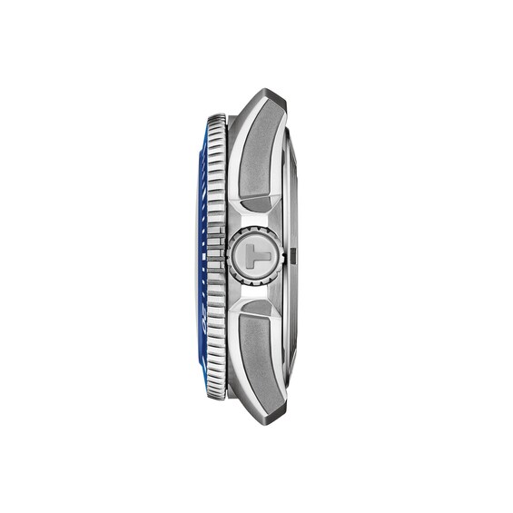 Men's Tissot Seastar 2000 Powermatic 80 Stainless Steel Watch with Blue Dial (Model: T1209071704100)