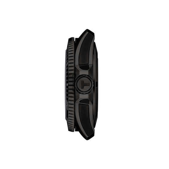 Men's Tissot Seastar 2000 Powermatic 80 Black PVD Stainless Steel Watch with Black Dial (Model: T1209073705100)