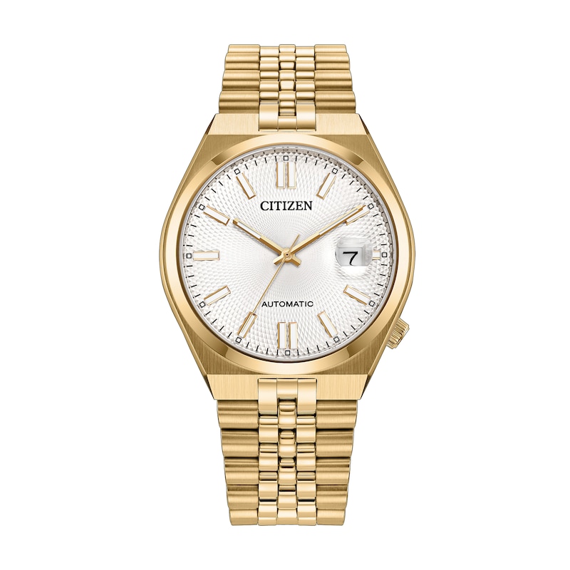 Main Image 1 of Citizen Tsuyosa 60 Gold-Tone IP Stainless Steel Watch with Silver-White Dial (Model: NK0032-56A)